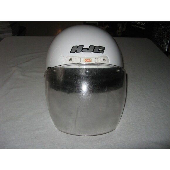 HJC CS2 DOT Motorcycle Half Helmet White XL with Retractable Full Visor - Picture 1 of 5